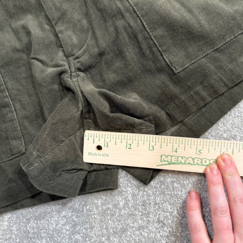Outerknown Corduroy Utility Shorts Organic Cotton NWT Olive Green Fine Wale Sz12 - Picture 13 of 13